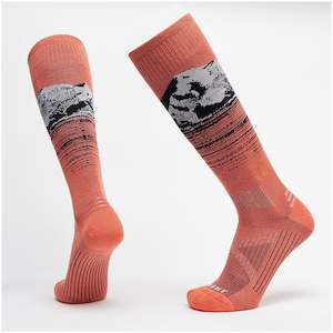 Le Bent: Le Bent Elyse Saugstad Pro Snow Sock - Living Coral