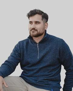 Outerwear Layering: Hemprino Quarter Zip - Navy