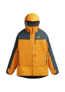 Snow Jackets: Picture Broader Men's Jacket - Camel/Dark Blue