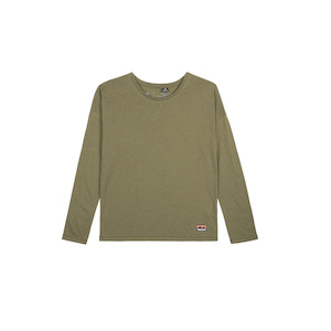 Women T Shirts: Picture Adelle 3/4 Top - Army Green