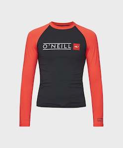 Kids Swimwear: O'Neill Boy's Reactor Block UV LS Rash Vest - Red