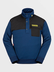 Mens Snowboard Jackets: Volcom SHE 2 Pullover Fleece - Navy