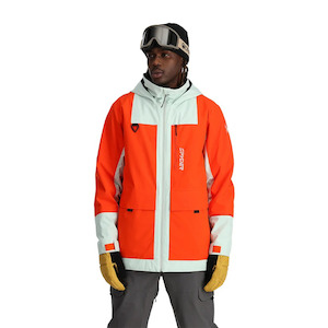 Mens Snowboard Jackets: Spyder Field Jacket - Twisted Orange