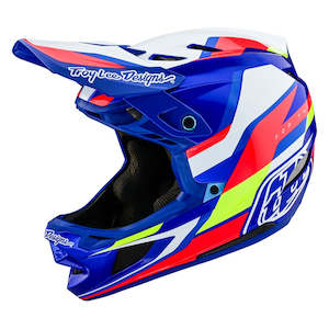 Troy Lee D4 AS Composite Helmet Omega White/Blue