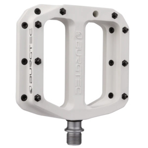 Burgtec Mk4 Composite Flat Pedals Damn Right White