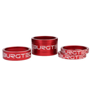 Burgtec Stem Spacer Kit Race Red (5mm Spacer x2, 10mm, 20mm Spacer)