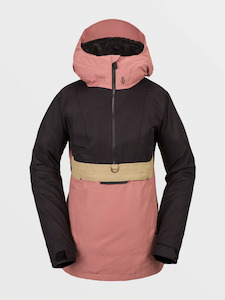 Womens Snow Jackets: Volcom Ashfield Pullover Jacket - Earth Pink