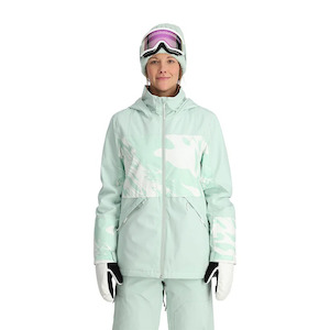 Womens Snow Jackets: Spyder Field Jacket - White Combo