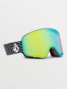 Snow Goggles: Volcom Odyssey Op Art Gold Chrome