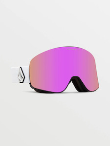 Snow Goggles: Volcom Odyssey Matte White Pink Chrome