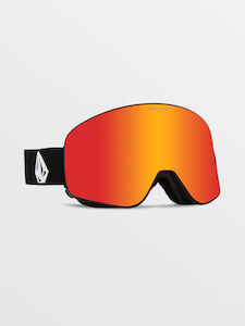 Snow Goggles: Volcom Odyssey Matte Black Red Chrome