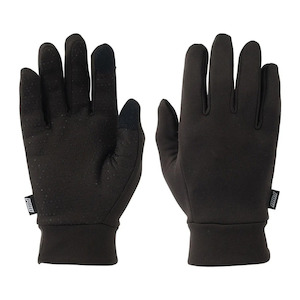 Mens Snow Gloves: POW Mens Microfleece Liner - Black
