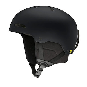 Mens Snow Helmets: Smith Rodeo MIPS Round Contour - Matte Black