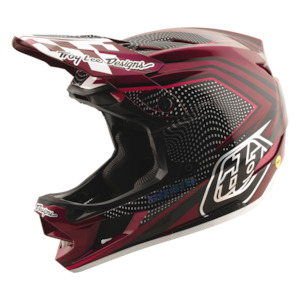 Troy Lee Designs: Troy Lee D4 AS Carbon Helmet Sram Radioscape Black / Berry