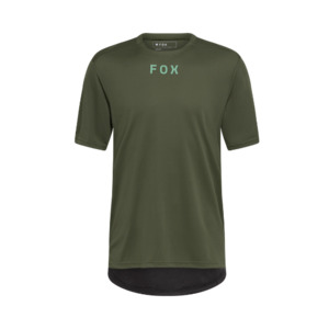 Fox Ranger SS Jersey Wordmark Dark Sage
