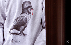 Mens Hoodies Crews: HVY Hunting Human Kea Crew GreyMarl