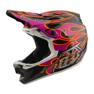 Troy Lee D4 AS Carbon Helmet Torched Carbon/Magenta