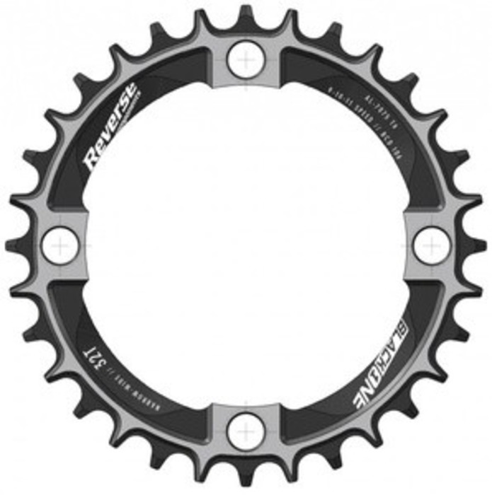 Reverse Components Chainring MTB Black One 104mm 32T Black Silver