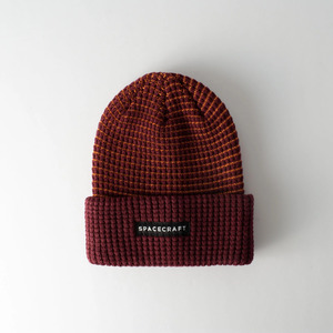 Spacecraft Grid Beanie Maroon