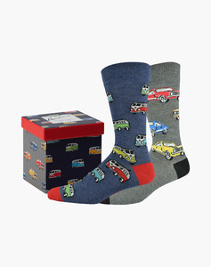Body 1: Bamboozld Mens Rev Head 2pk Socks Gift Box - Multi / R7-11