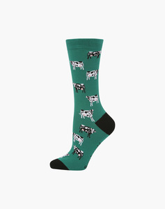 Mothers Day: Bamboozld Womens Holy Cow Bamboo Socks - W2-8 / Green