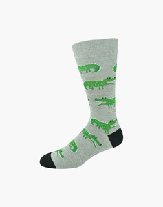 Bamboozld: Bamboozld Mens Snap Bamboo Socks - Grey Marle / R7-11