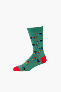 Men: Bamboozld Mens Pukeko Bamboo Socks - R7-11 / Green