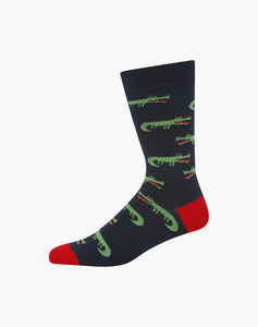Men: Bamboozld Mens Gators Bamboo Socks - Navy / R7-11