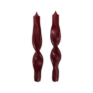 Candle: BROSTE Candle Twist - Burgundy