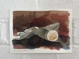 Studies: ‘Celestial Body #6' - acrylic + pencil on paper (2022)