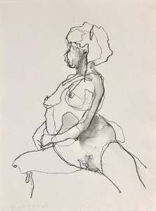 Lyrical Line: Drawn 7 (2022) willow charcoal on paper