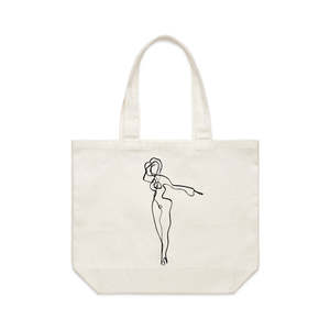 15 Second Sketch: 15 SECOND SKETCH - Cotton Shoulder Bag in ECRU