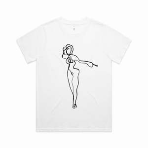 15 SECOND SKETCH - Boxy Crew Neck - Women's WHITE