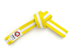Yellow Belt with White Stripe