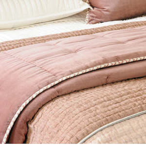 Bedspreads Quilts Comforters: Treccia Deep Rose Comforter - 240x150