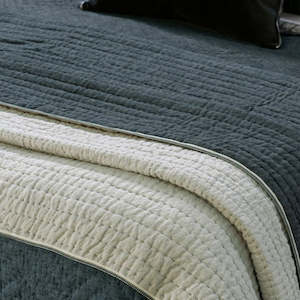 Bedspreads Quilts Comforters: Appetto Midnight Coverlet - 240x220