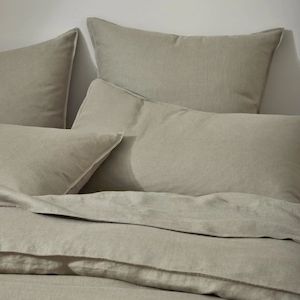 Pillowcases: Ravello Linen Caper Pillowcase in Pair