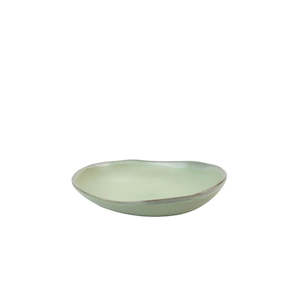 Plates: Melfi Oval Dish: Green - L24.5cm
