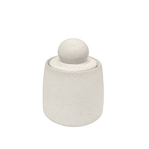 Kitchen Accessories: Ball Canister: Sandy White - Large