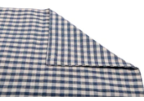 Tablecloths Napkins: Gingham Table Runner - Blueberry