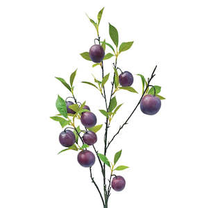 Faux Plants Foliages Flowers: Tall Plum Branch - Wine