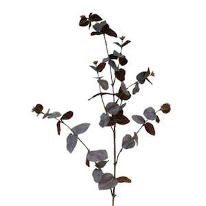 Faux Plants Foliages Flowers: Large Eucalyptus Spray: Brown - 86cm