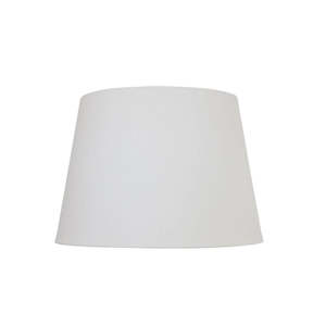 White Linen Tall Drum Lampshade - 46cm