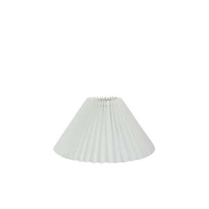 Pleated Linen Shade: White - 35cm