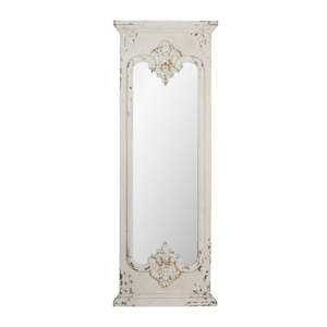 Mirrors Clocks: Distressed White Mirror