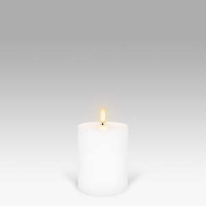 LED Pillar Candle: Nordic White - 7.8x10.1cm