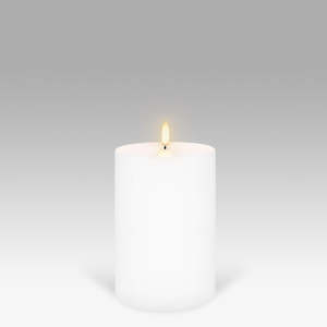 LED Pillar Candle: Nordic White - 10.1x15.2cm