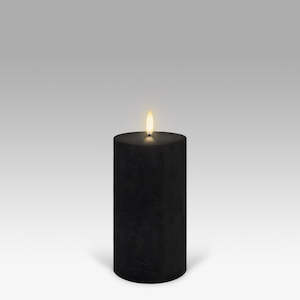 LED Pillar Candle: Matte Black - 7.8x15.2cm