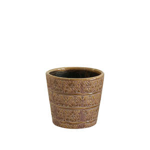 Pots Planters: Aztec Geometric Pattern Planter - Medium