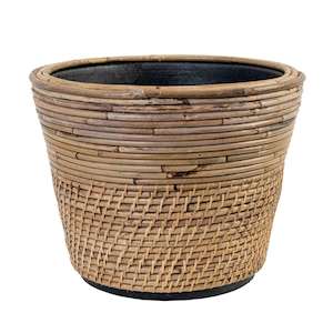 Pots Planters: Drypot Rattan Grey Lombok - Large